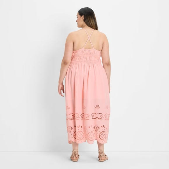 NEW Women's Eyelet Maxi A-Line Dress - Future Collective S small - Picture 3 of 5